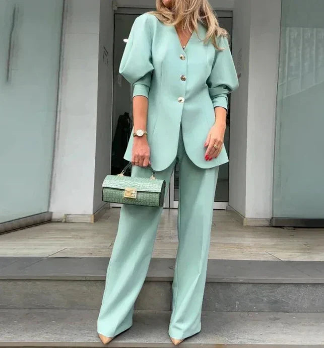 Maplea | Stilvoll Oberteil und Hose Kombi - Elegantes 2-Teiliges Satz