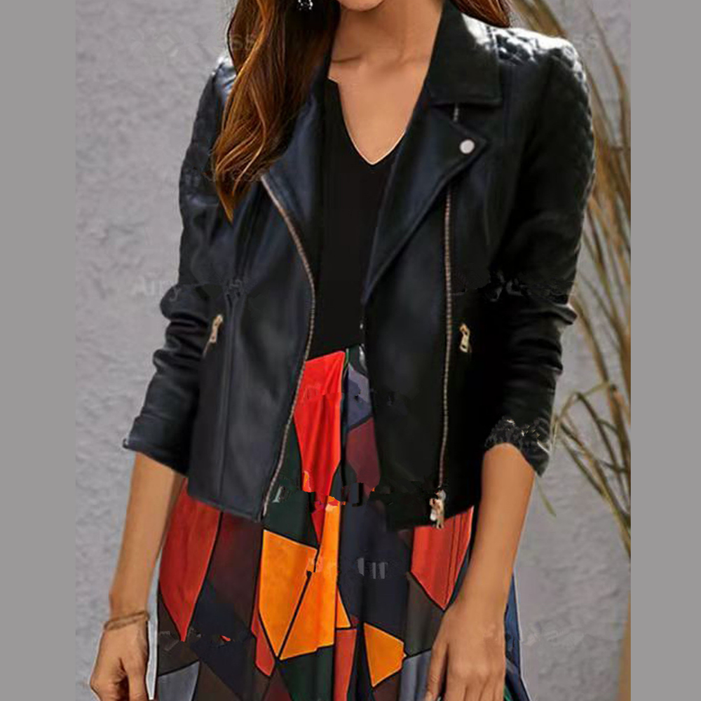Fern | Damen Kunstleder Bikerjacke