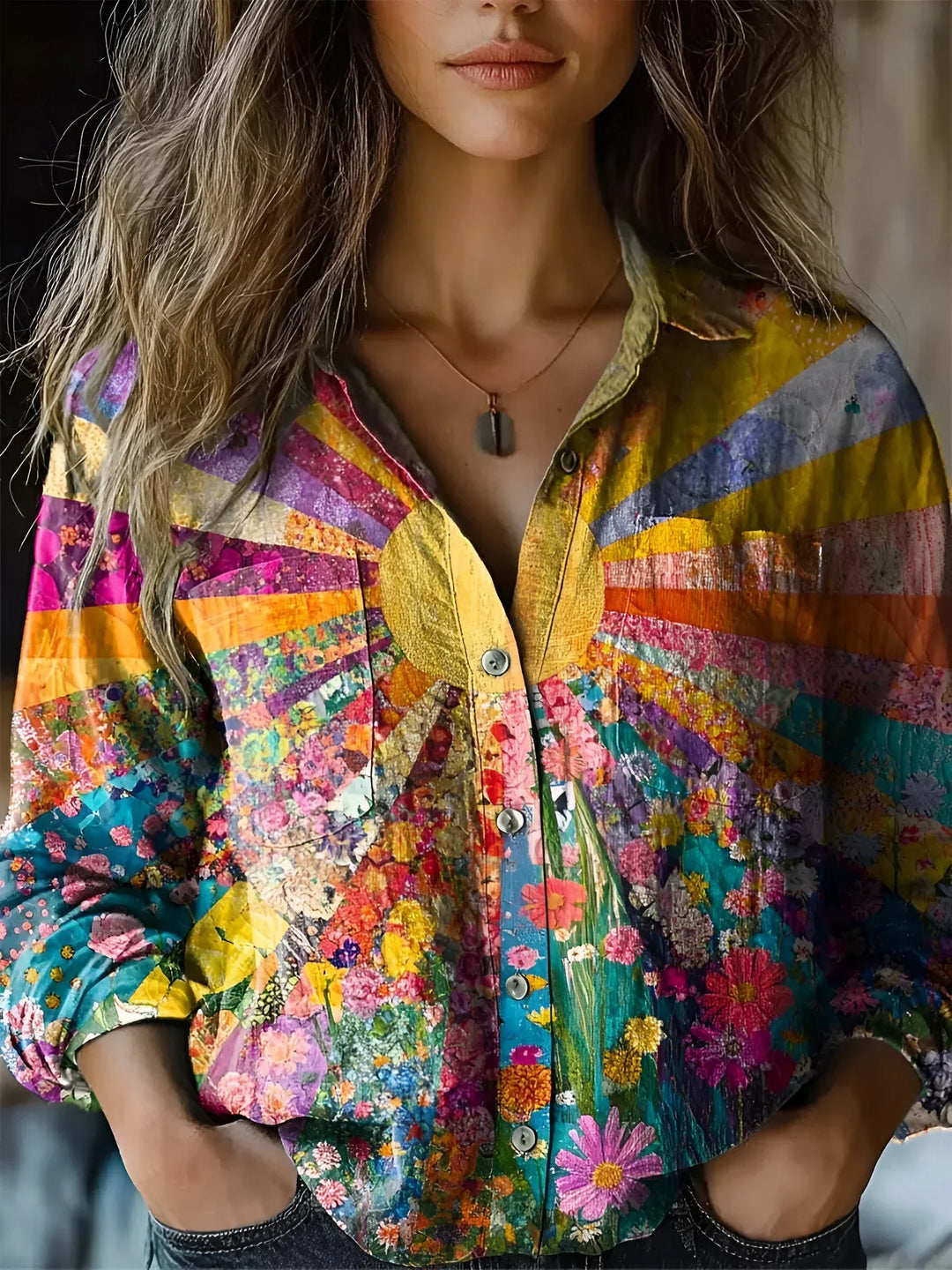 Serenith | Sonnige Und Bunte Frauen Bluse