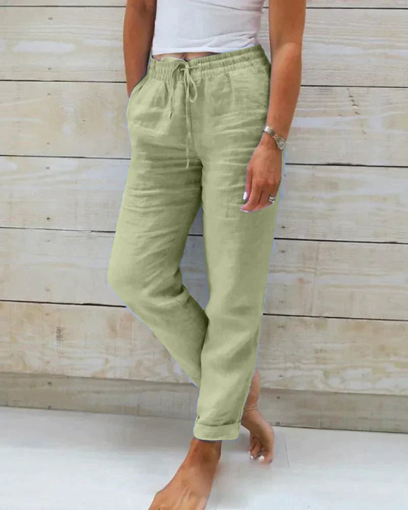 Orla | Elegante Leichtgewichts Leinenhosen Für Sommer