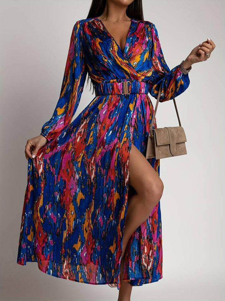 Yenifer | Abstrakt Wickeln Kleid