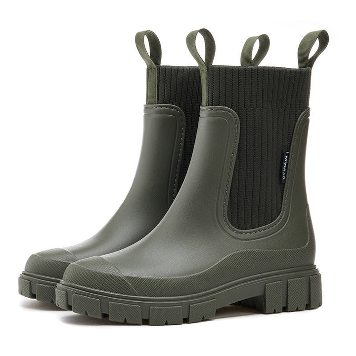 Stylische Damen-Regenstiefel Mit Rutschfester Sohle