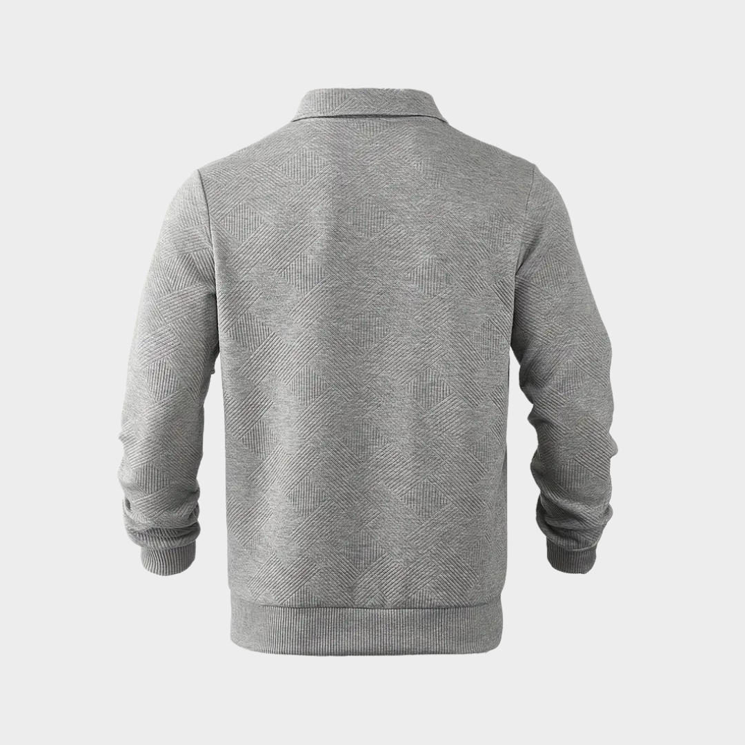 Evorn | Prämie Herren Viertelreißverschluss Strickpullover