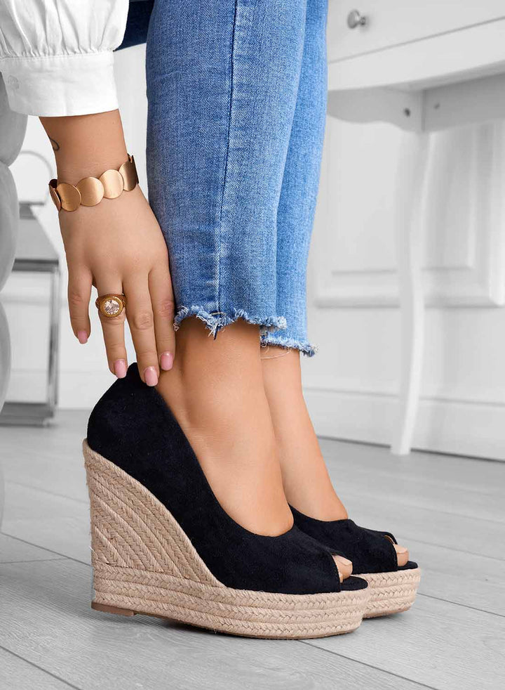 Azura | Damen Espadrille-Keilsandalen aus Wildleder