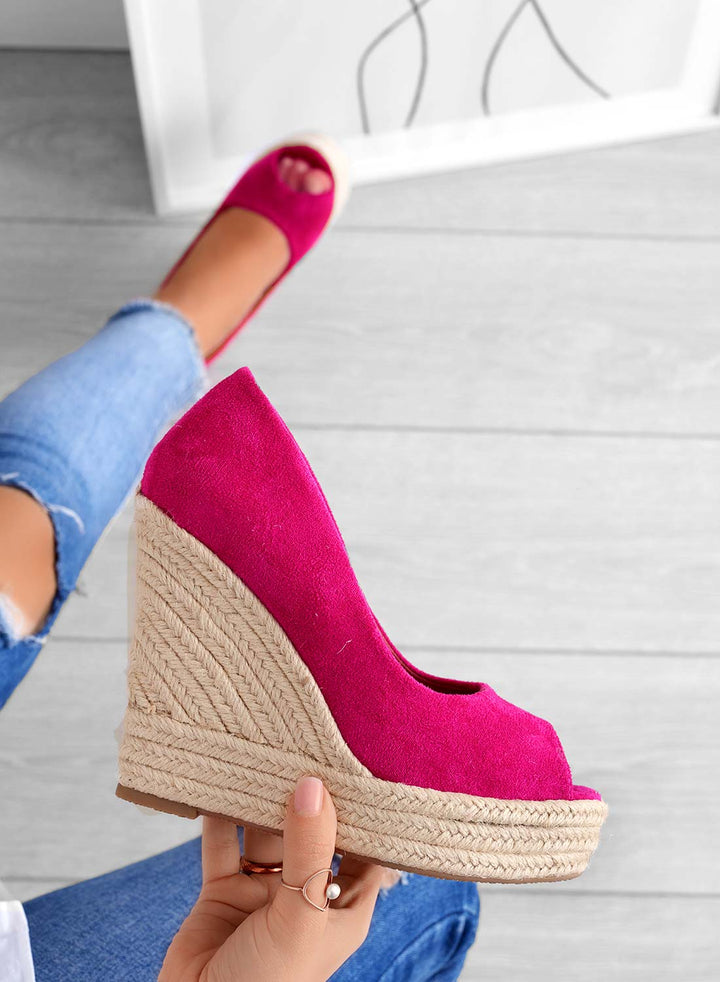 Azura | Damen Espadrille-Keilsandalen aus Wildleder