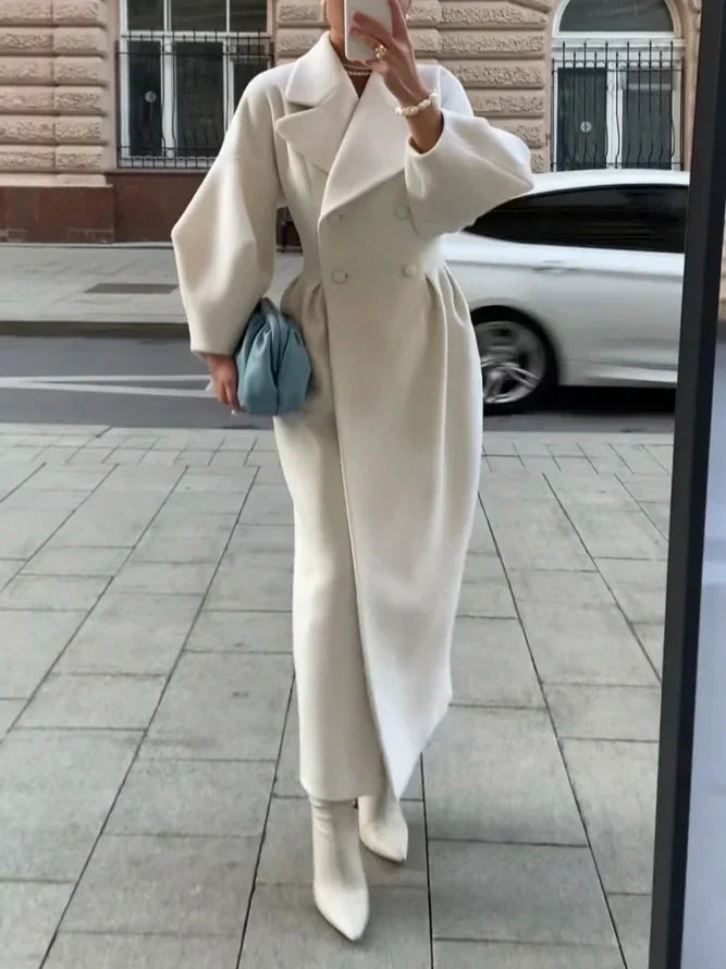 Odette | Damen Lang Wolle Mantel