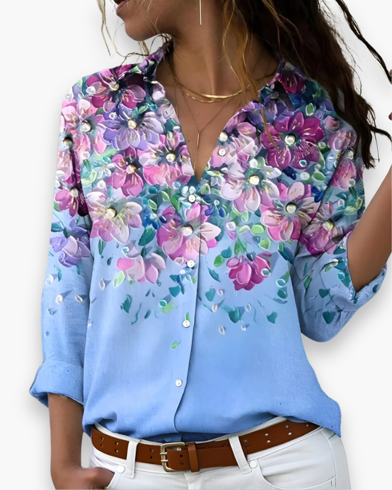 Daphira | Damen Lässige Bedruckte Bluse