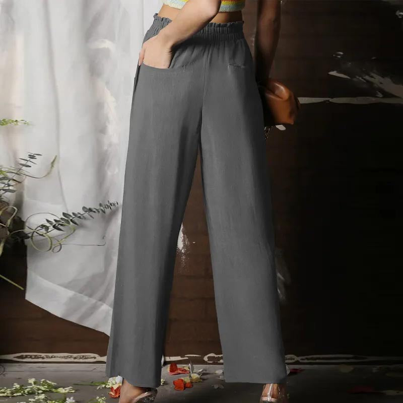 Vionette | Damen Hoher Taille und Weitem Bein Hose