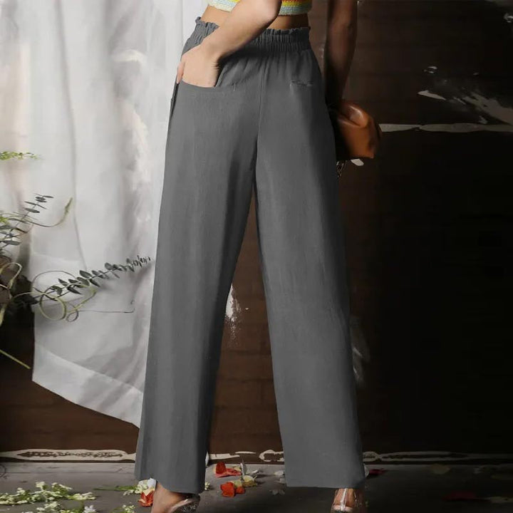 Vionette | Damen Hoher Taille und Weitem Bein Hose