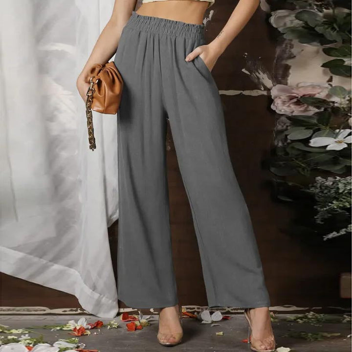 Vionette | Damen Hoher Taille und Weitem Bein Hose