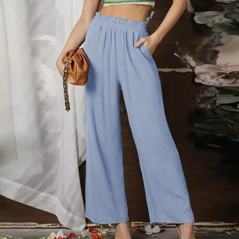 Vionette | Damen Hoher Taille und Weitem Bein Hose