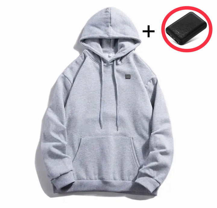 Beheiztes Sweatshirt Kapuzenpullover | Winterschicht mit Einstellbarer Wärme