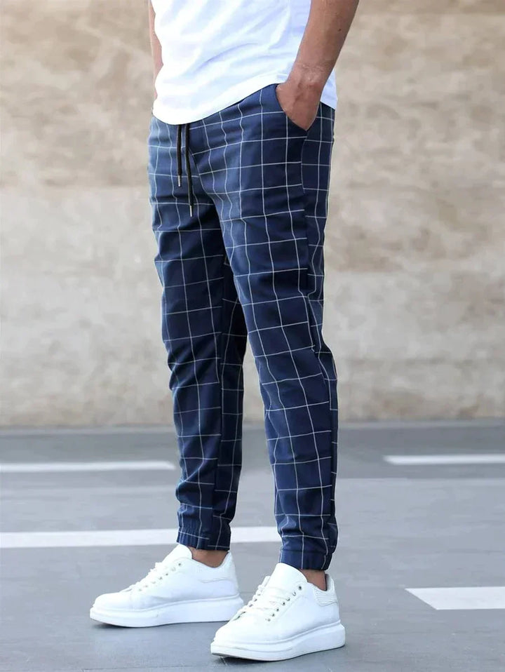 Thorne | Herren Stylische Gittermuster Hosen