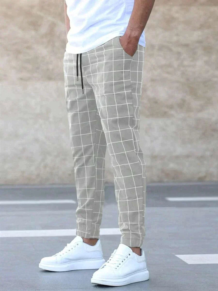 Thorne | Herren Stylische Gittermuster Hosen