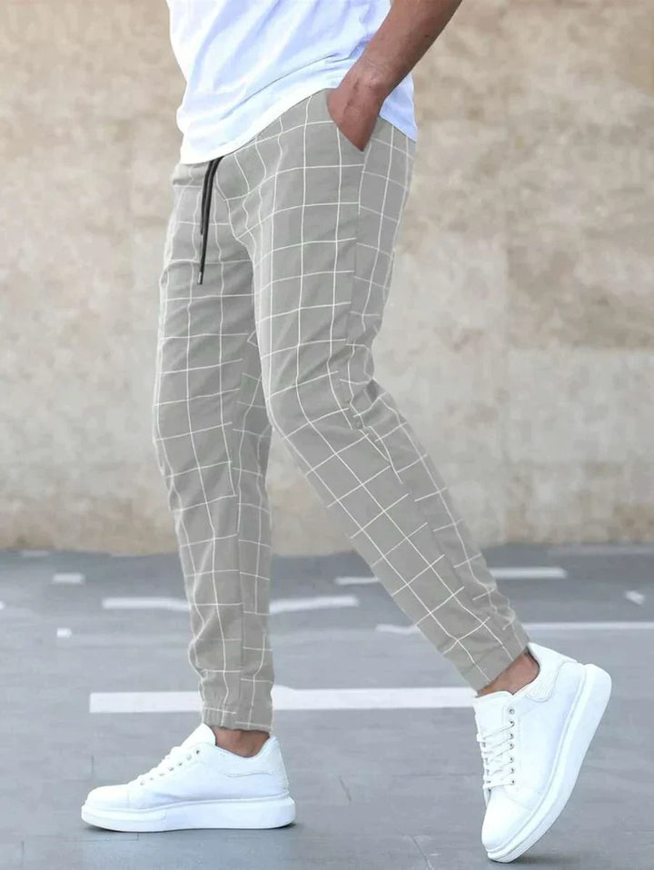 Thorne | Herren Stylische Gittermuster Hosen