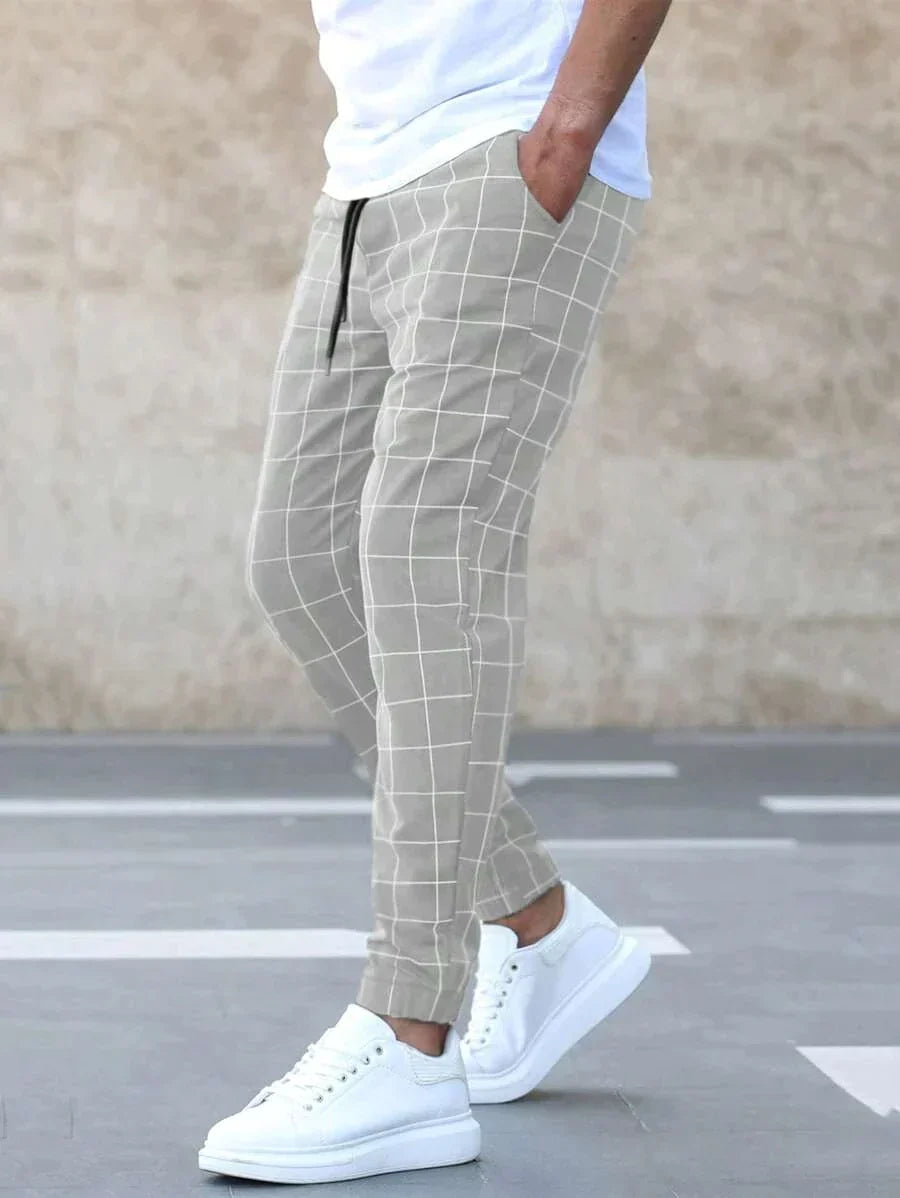 Thorne | Herren Stylische Gittermuster Hosen