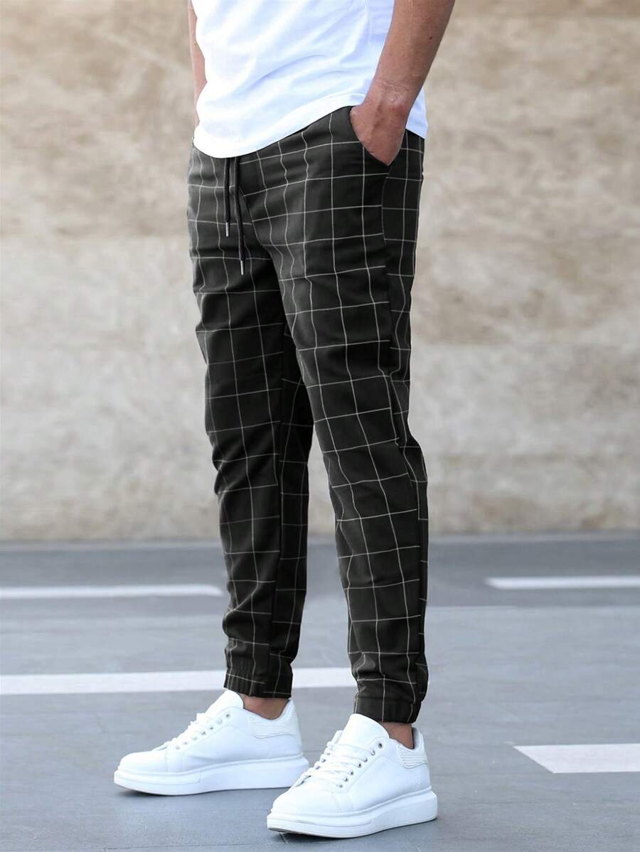 Thorne | Herren Stylische Gittermuster Hosen