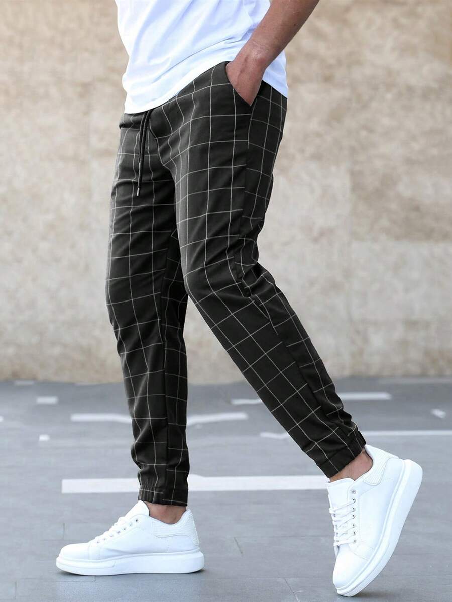 Thorne | Herren Stylische Gittermuster Hosen