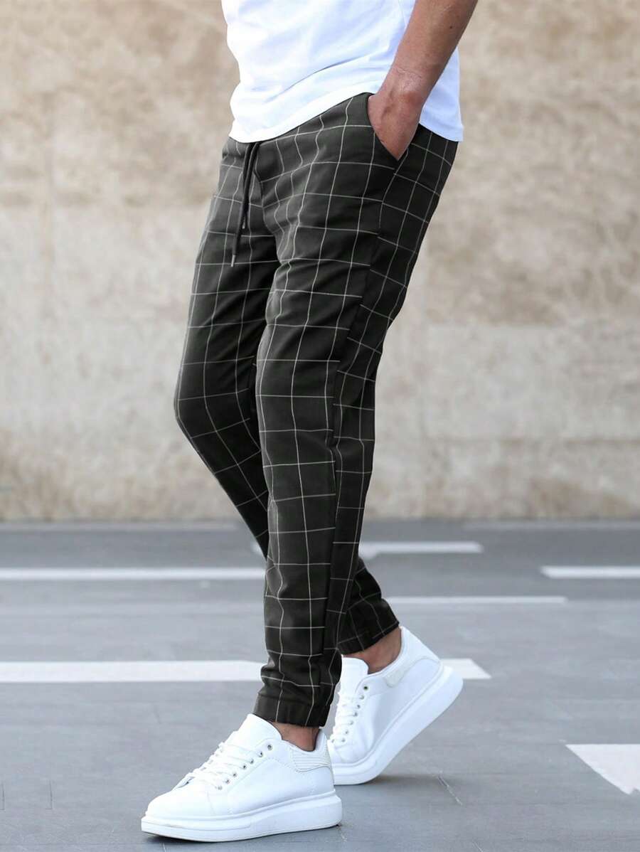 Thorne | Herren Stylische Gittermuster Hosen