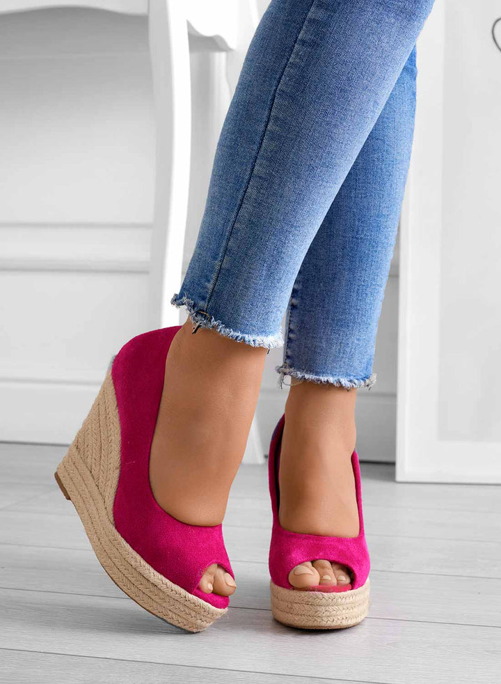 Azura | Damen Espadrille-Keilsandalen aus Wildleder