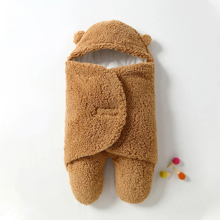 Baby-Wickeldecke | Ultraweich Gefütterter mit Kapuze Schlafsack für Wärme
