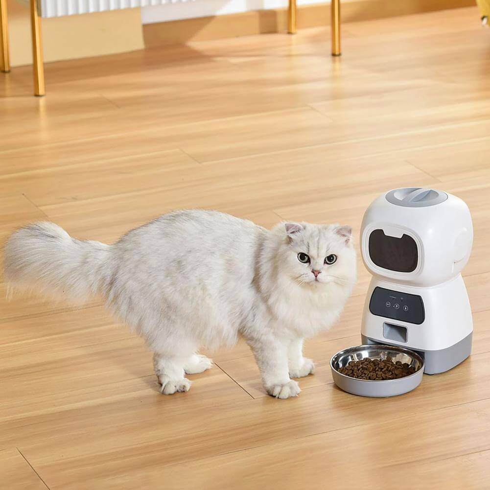 Automatischer Tierfutterautomat mit Sprachaufzeichnung