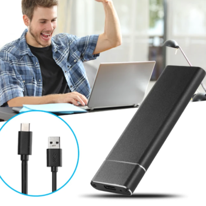 Externe Festplatte - Ultraschneller Tragbarer Speicher mit USB 3.2 / SSD-Leistung
