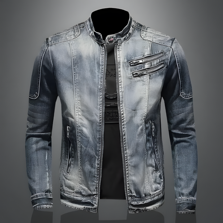 Herren Retro Jeansjacke