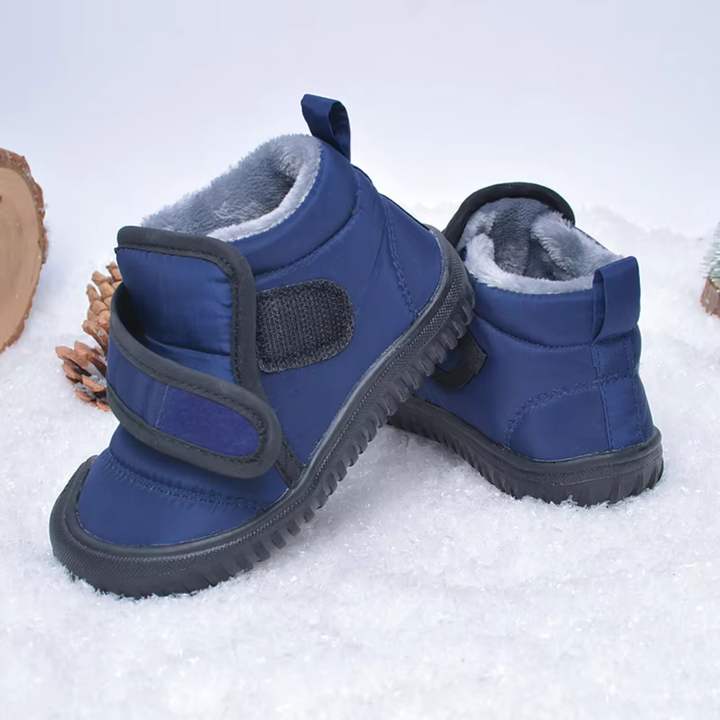 Kinder Barfuß-Schneestiefel | Warm Gefütterte Winterschuhe