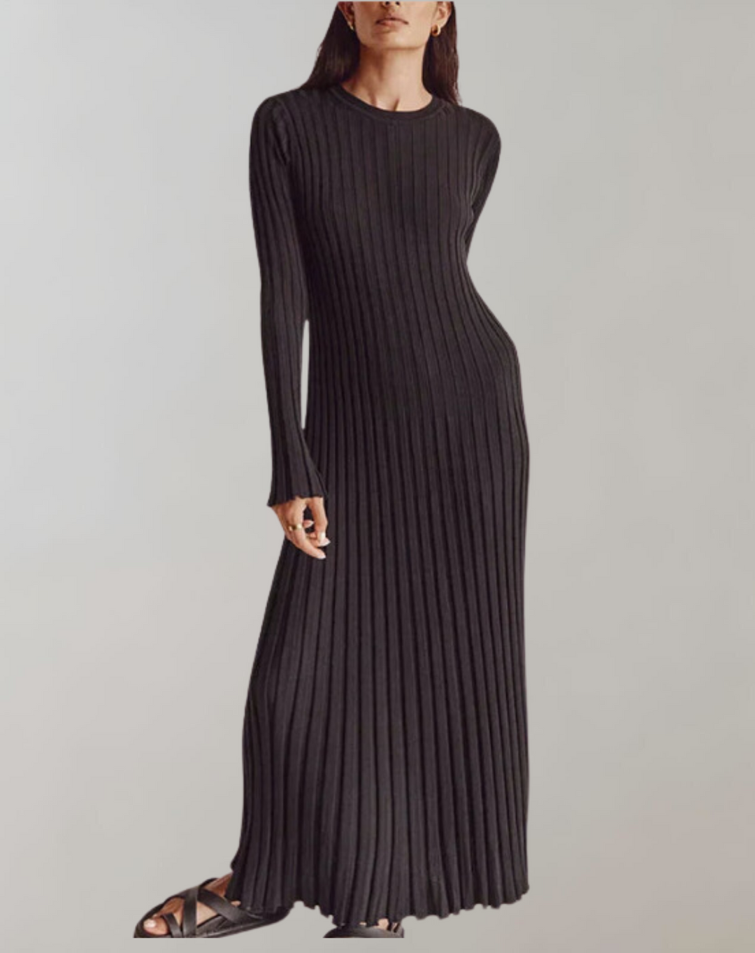 Luisa | Schlank Passform Lang Ärmel Kleid Für Frauen