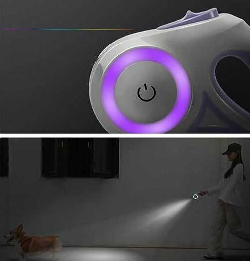 Automatische Ausdehnbar LED-Hundeleine