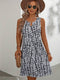 Nysra | Abstraktes Sommerkleid mit Rundhalsausschnitt