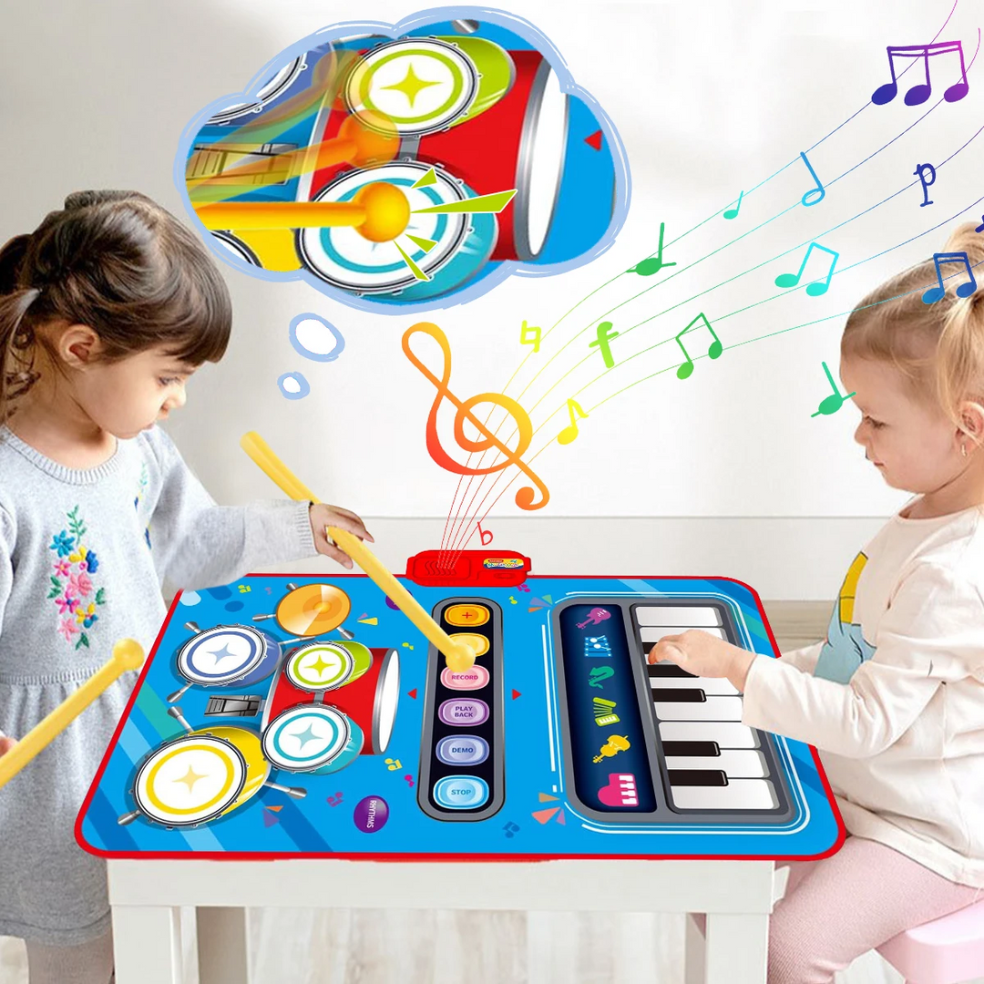 Musikalische Spielmatte | Interaktive Baby Spielmatte mit Geräuschen und Musik