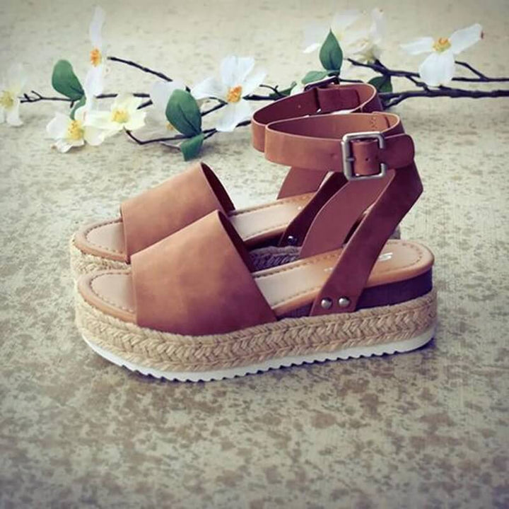 Indigo | Damen Plateau-Espadrille Sandalen