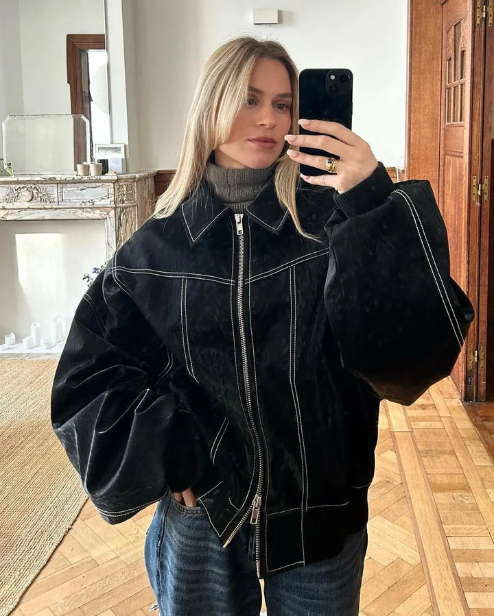 Damen Übergroß Bomberjacke