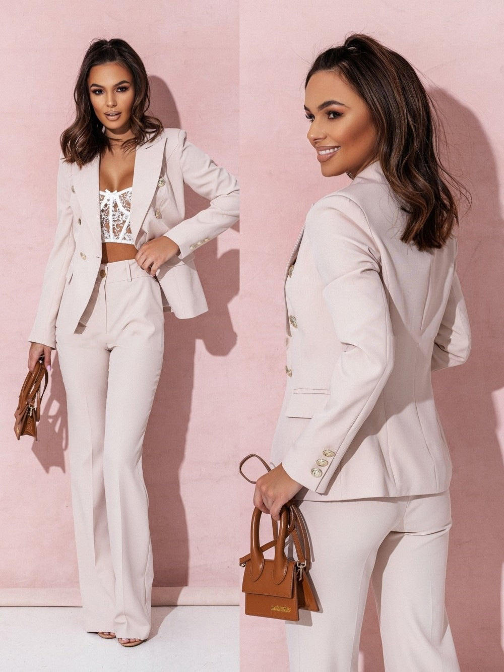 Ilaria | Damen Elegantes Sommer Blazer Satz