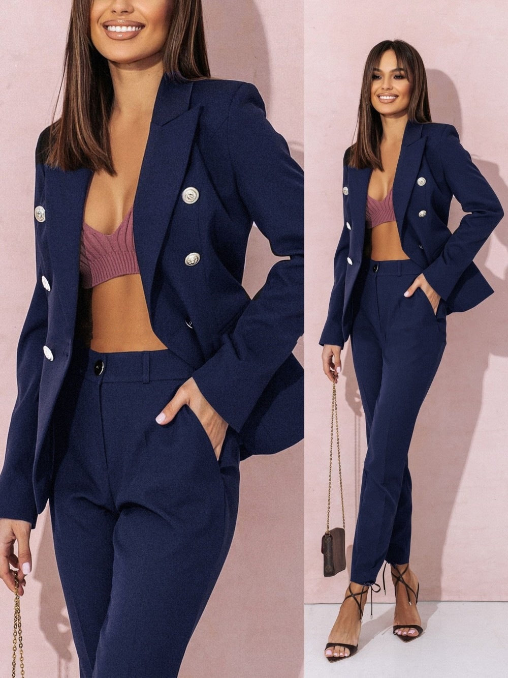 Ilaria | Damen Elegantes Sommer Blazer Satz