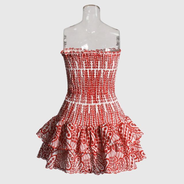 Liana | Minikleid Mit Versammelt Einzelheiten
