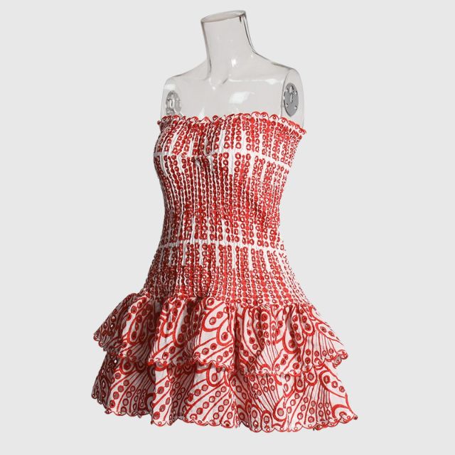 Liana | Minikleid Mit Versammelt Einzelheiten