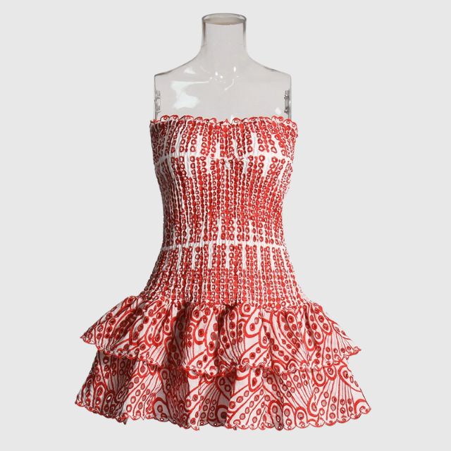 Liana | Minikleid Mit Versammelt Einzelheiten