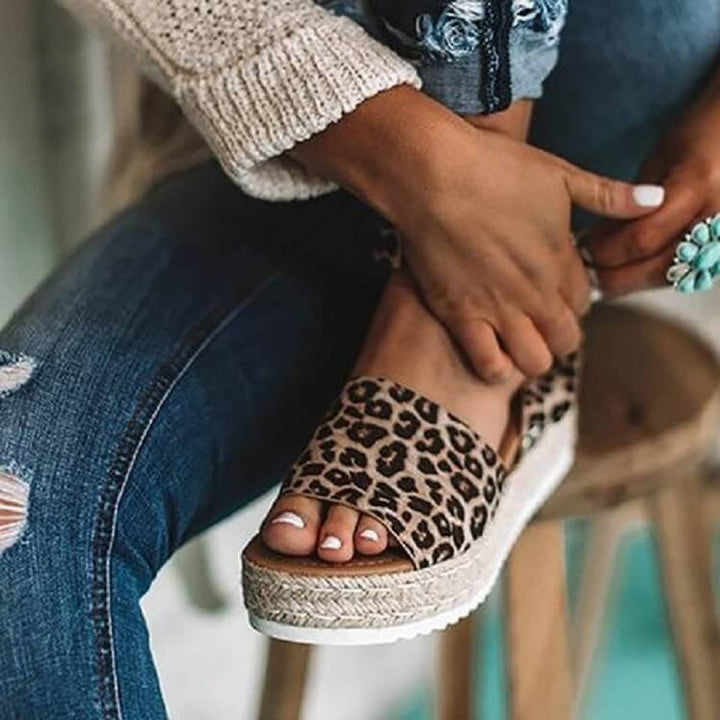 Indigo | Damen Plateau-Espadrille Sandalen