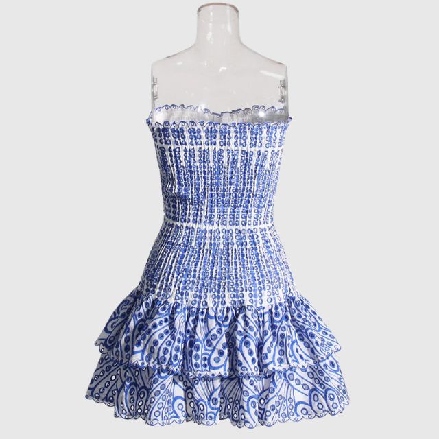 Liana | Minikleid Mit Versammelt Einzelheiten