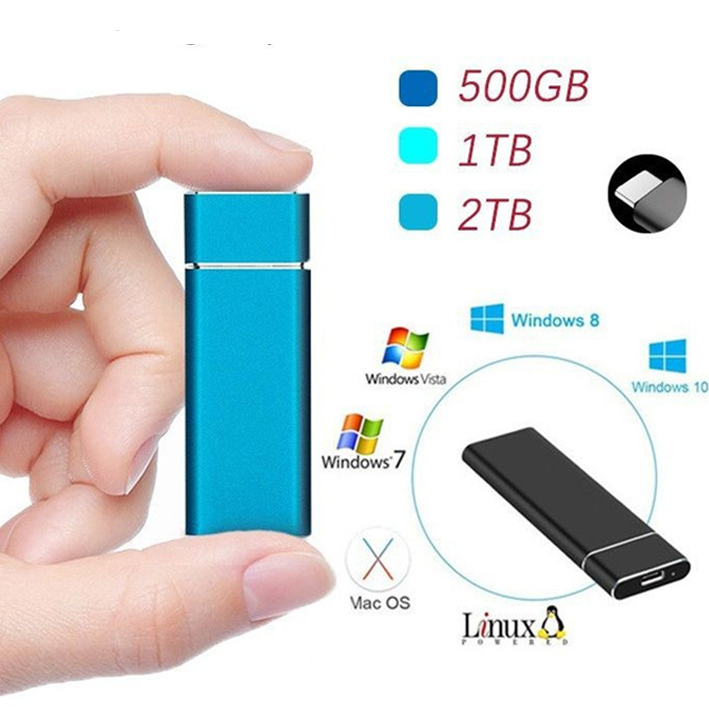 Externe Festplatte - Ultraschneller Tragbarer Speicher mit USB 3.2 / SSD-Leistung