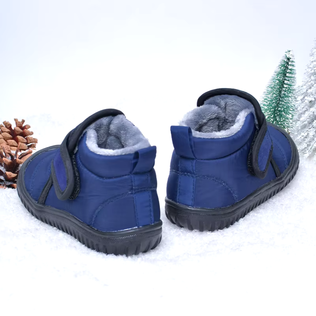 Kinder Barfuß-Schneestiefel | Warm Gefütterte Winterschuhe