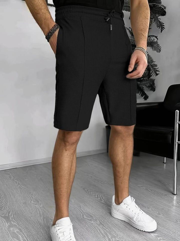 Bojan | Herren Waffelstrick Geschäft Lässig Kurze Hose