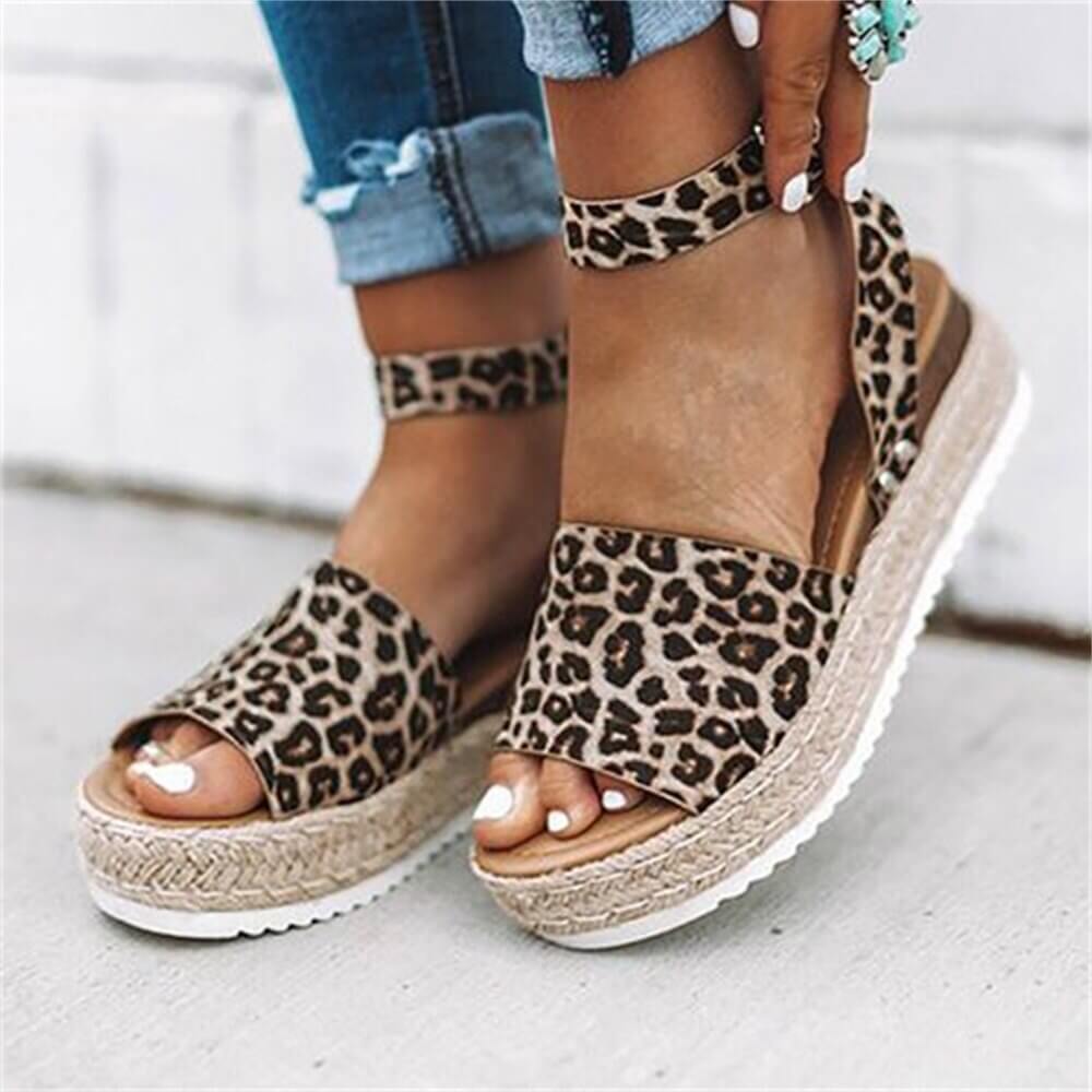 Indigo | Damen Plateau-Espadrille Sandalen