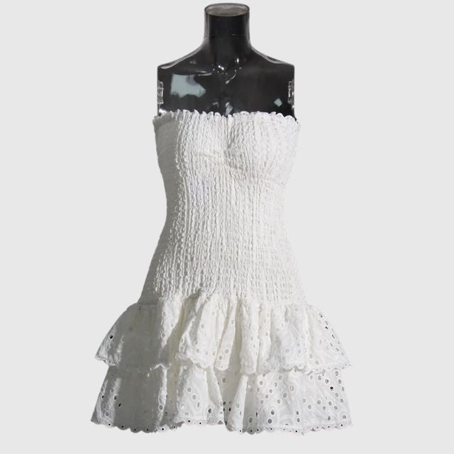Liana | Minikleid Mit Versammelt Einzelheiten