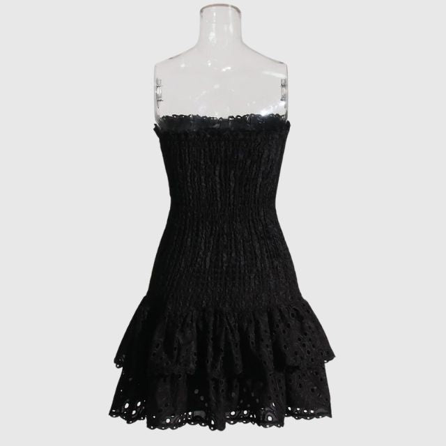 Liana | Minikleid Mit Versammelt Einzelheiten
