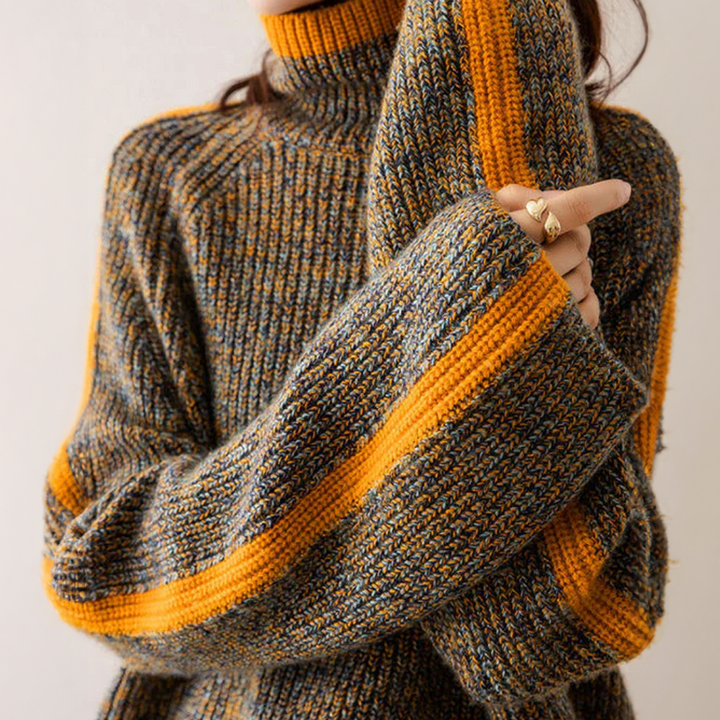 Damen Gestrickten Rollkragenpullover