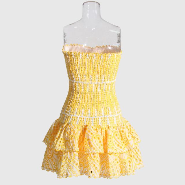 Liana | Minikleid Mit Versammelt Einzelheiten